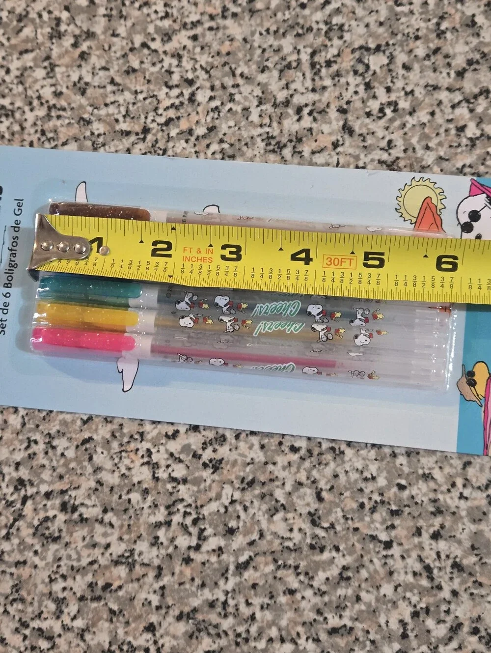 Peanuts Gel Pen Set - Pink, Yellow, Green, Blue, Purple, Brown